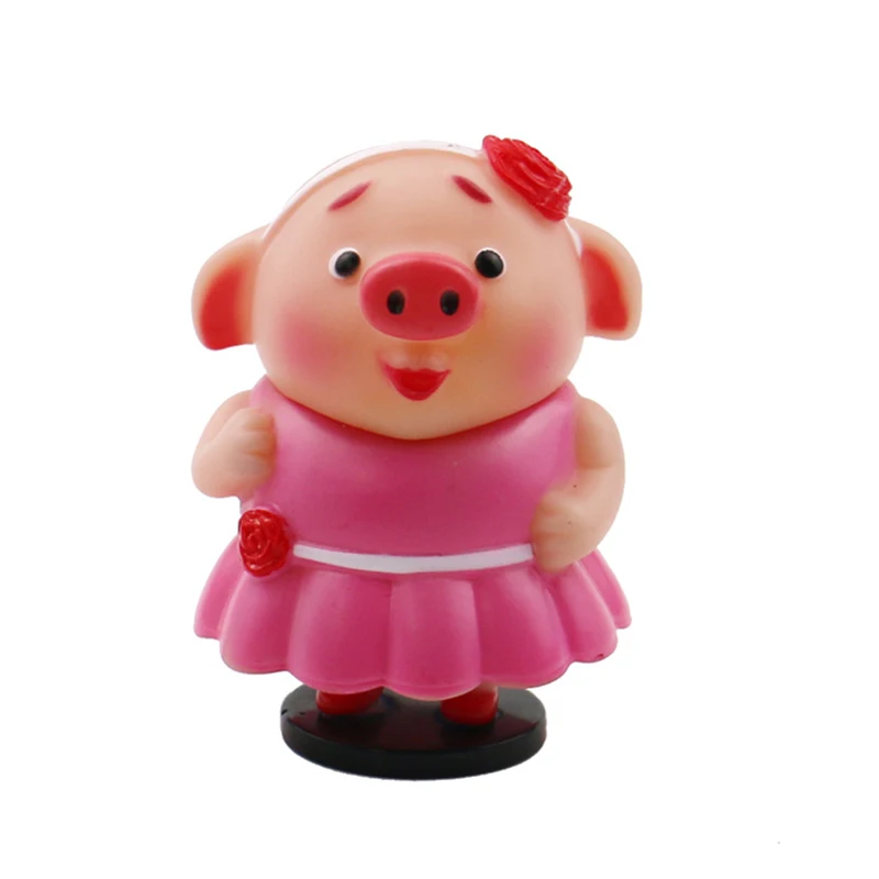 Мультяшные пластиковые украшения для автомобиля в виде свиньи фигурка интерьера