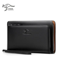 new design man day clutch big capacity long wallet high quality male business handbag phone case pu leather purse
