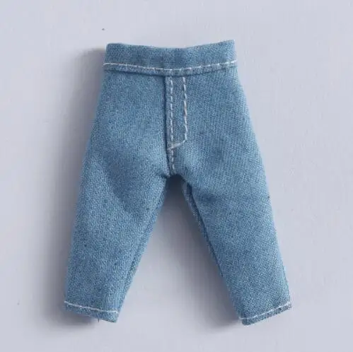 blue Новинка OB11 bjd Кукла Одежда сломанные ковбойские джинсы брюки для ob11, obitsu11, Molly, 1/12bjd куклы аксессуары Одежда - Цвет: blue
