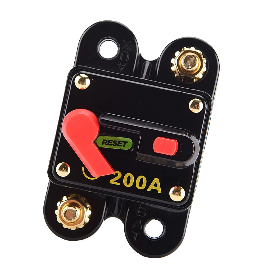 Автомобильный аудио 200Amp DC 12V 24V Автоматический выключатель Ручной Сброс