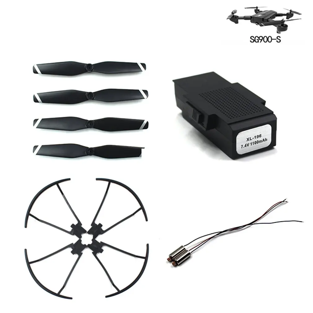 

Wind Blade/Paddle+Protection Ring/Guard Circle+7.4V Motor+7.4V 1100Ma Battery For Sg900-S Quadcopter Accessories