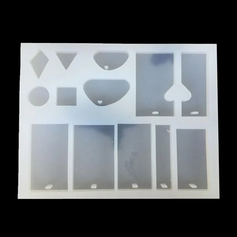 Силиконовая форма с отверстием для сережек подвеска кольцо глина инструменты