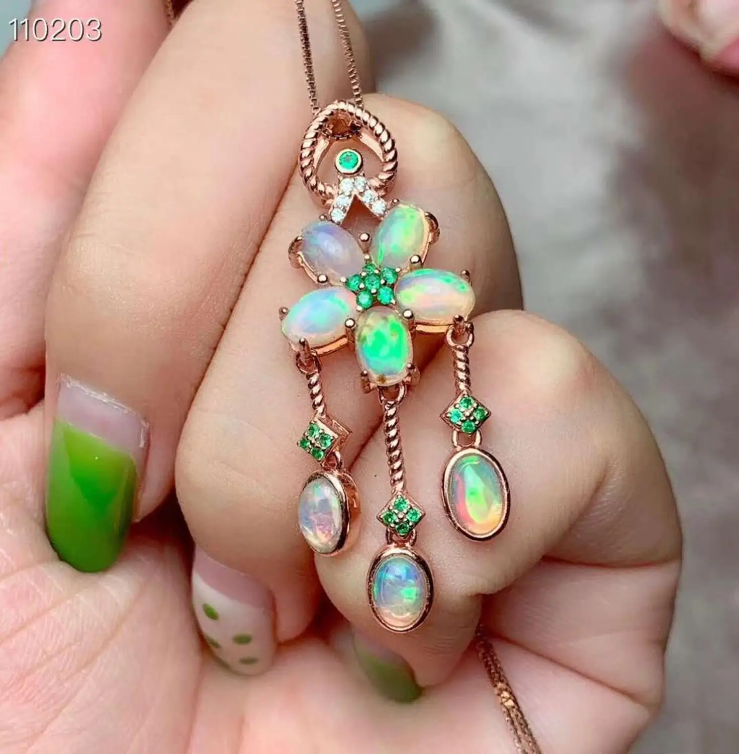 

Natural Real Opal pendant Necklace Natural real Opal 925 sterling silver Pendant