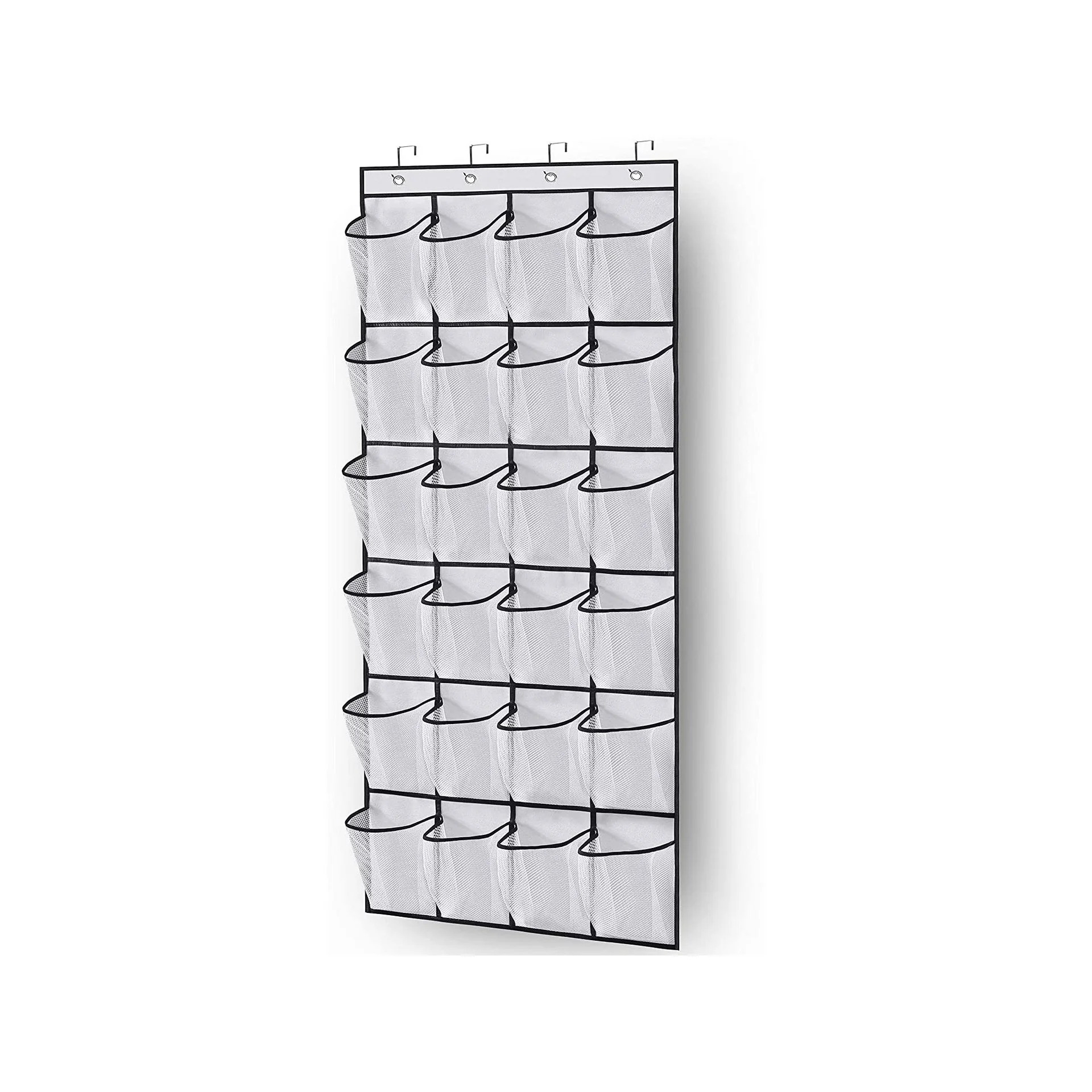 

Over The Door Shoe Organizer Hanging Closet Holder Hanger Storage Bag Rack with 24 Large Mesh Pockets bag organizer