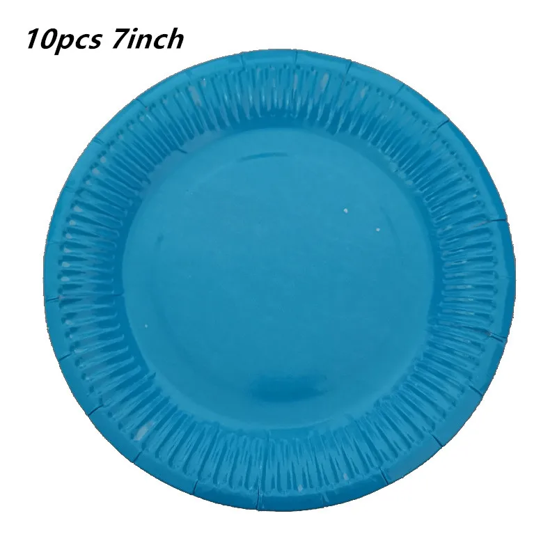 10pcs plate 10 шт./лот одноразовая посуда сплошной по производству бумажных тарелок зеленый соломы на день рождения Рождественский Свадебный декор детский душ вечерние поставки - Цвет: 10pcs plate