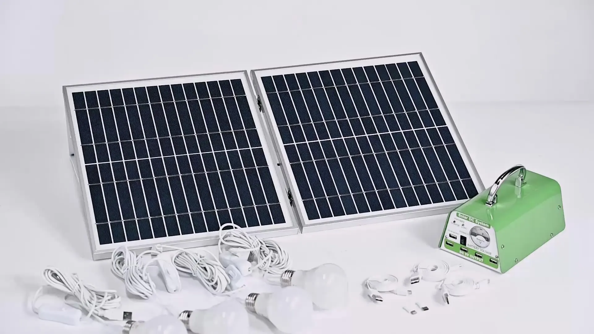 

Portable 30w solar lighting system for home with mobile charger camping led light (YH1003A)