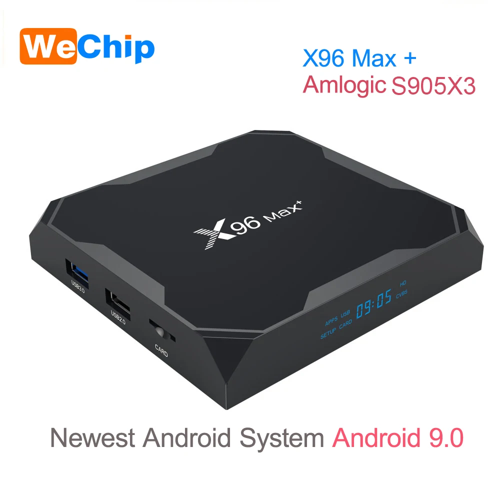 ТВ приставка X96 MAX Plus Android 9 0 4 Гб ОЗУ Amlogice S905X3 2 ГБ 16 8K видеоплеер ГГц и 5 Wi Fi Youtube HD 1000 м