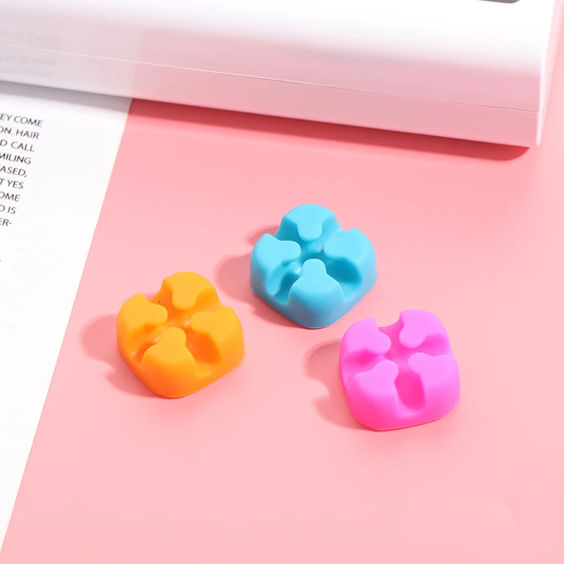 10 шт. Настольный сматыватель для кабеля мягкий силиконовый органайзер