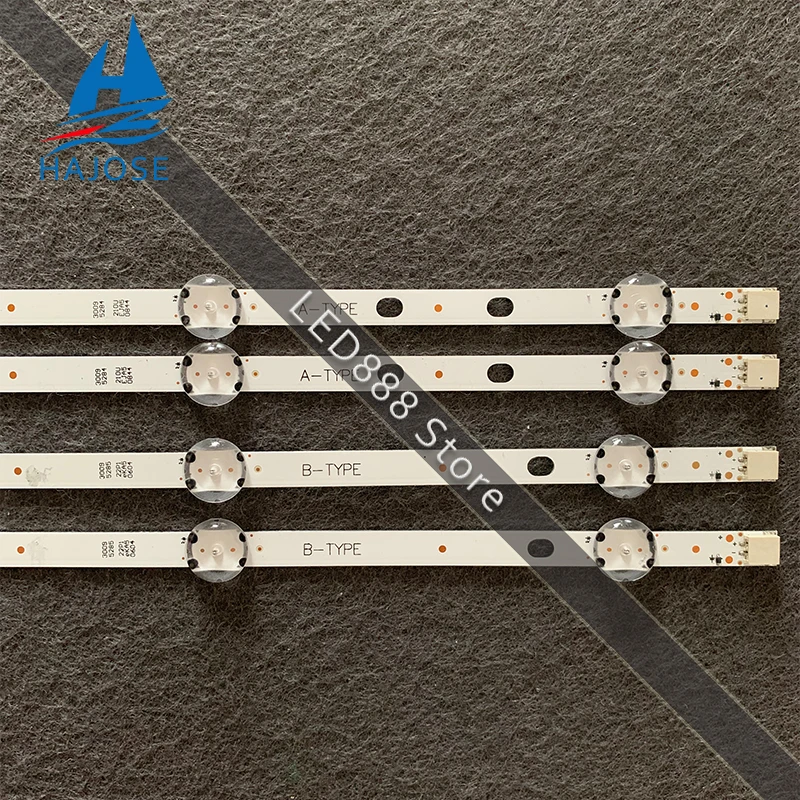 Набор из 5 штук = 20 штук светодиодной ленты для 43PUS6031 LT-43C870 LT-43C862 43HK6T74U TOSHIBA 43U6763DA 43U5766DB 43U6663DB VESTEL 43" DRT UHD A B-TYPE включен.