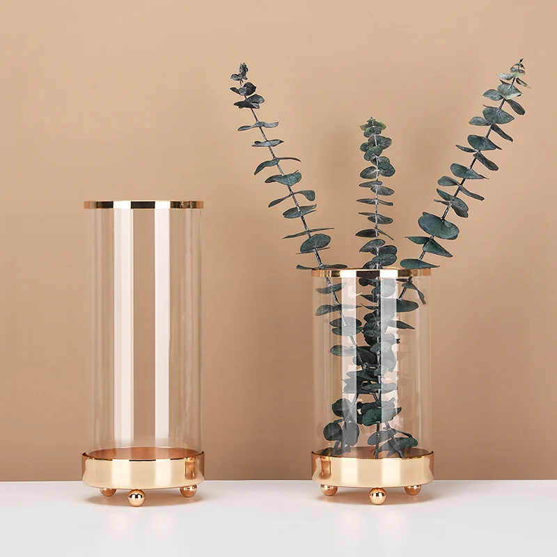 Transparent Glass Vase Decoration Living Room Dried Flowers Large Hydroponic Phnom Penh European Flower Arrangement | Дом и сад
