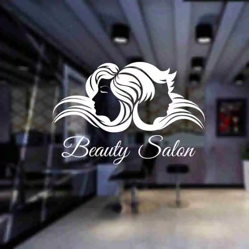 

Unisex Hair Salon Wall Decal Beauty Salon Sticker Barbershop Scissor Vinyl Window Decals Decor Mural Hairdresser Glass Sticker