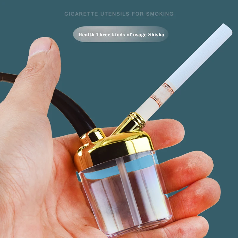 

New Popular Bottle Water Pipe Portable Mini Hookah Outdoor Tool Smoking Shisha Tobacco Pipes for Plastic Tube Filter
