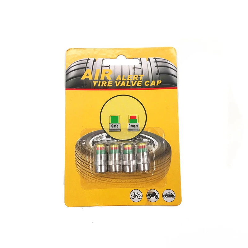 

1/4pcs Tire Pressure Monitor Pressure Gauge Cap Sensor Indicator Alert Monitoring Tools Kit 2.4 Bar 30 PSI Tire Pressure Alarm