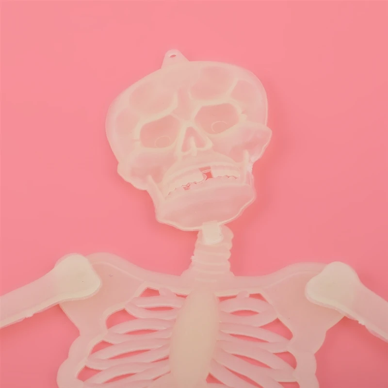 Green Hanging Skeleton Halloween fluorescent 32cm Luminous Decoration Party Scary Skull Decor | Дом и сад