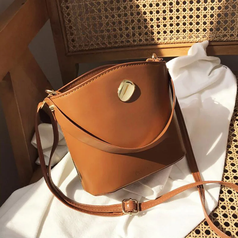 

Fashion Popular Bucket Women Bag Brand Designer Crossbody Bags PU Leather Small Shoulder Bag Female Handbags