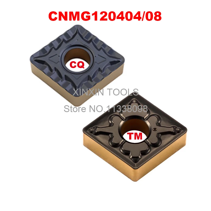 

10pcs CNMG120404-TM CNMG120408-CQ carbide insert Two Color Turning tools lathe cutter blade machining steel parts CNMG120408-TM