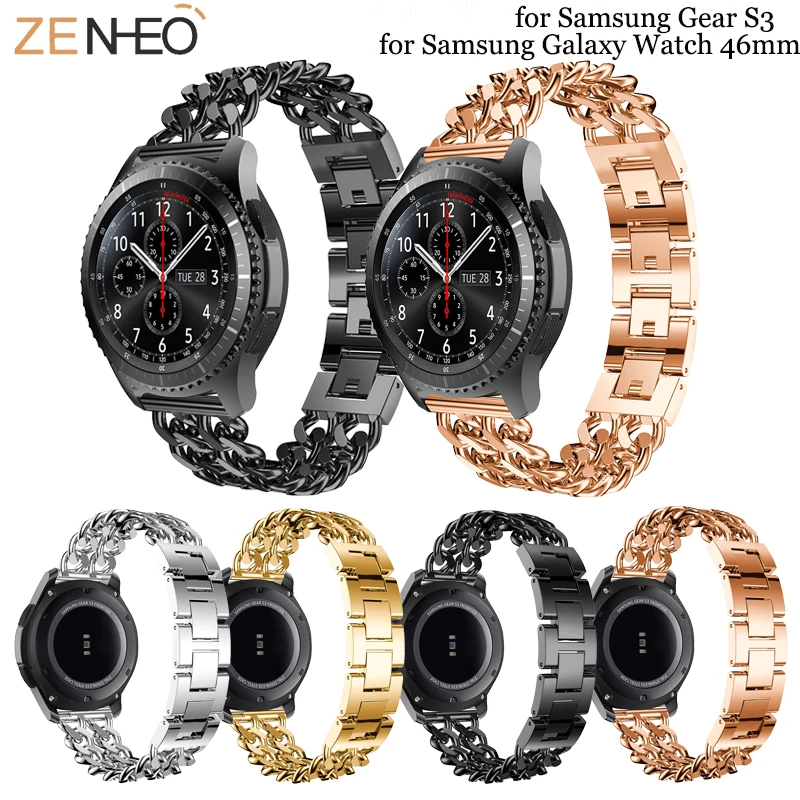 

Ремешок из нержавеющей стали для Samsung Galaxy Watch 46 мм, сменный Браслет из нержавеющей стали для Gear S3 Huami 2S 22m amazfit