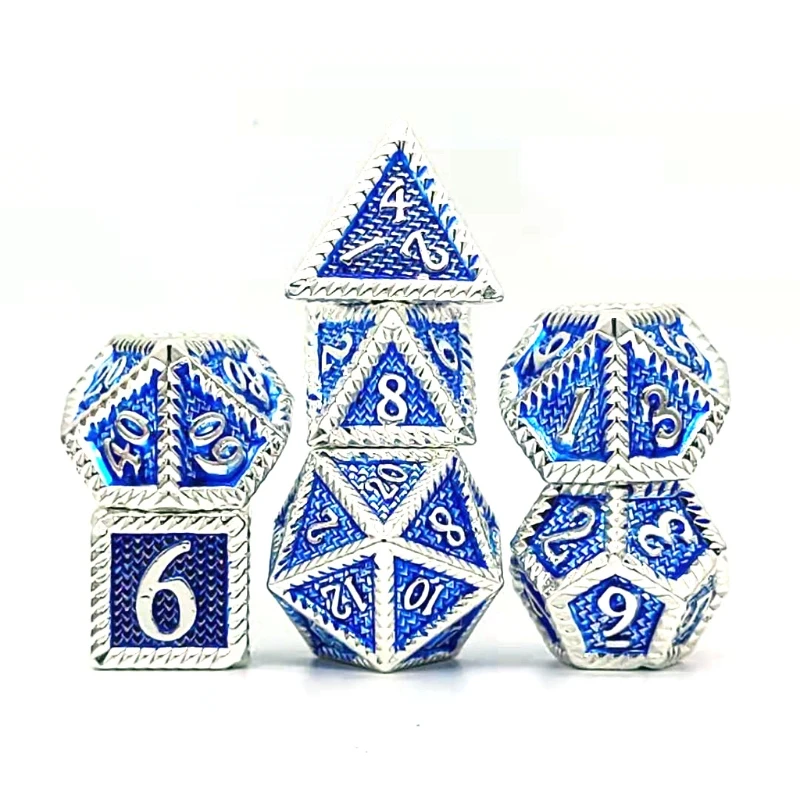 

Color Metal Multi-faceted Dice Digital Number Cubes Various Shapes For Kid Toy