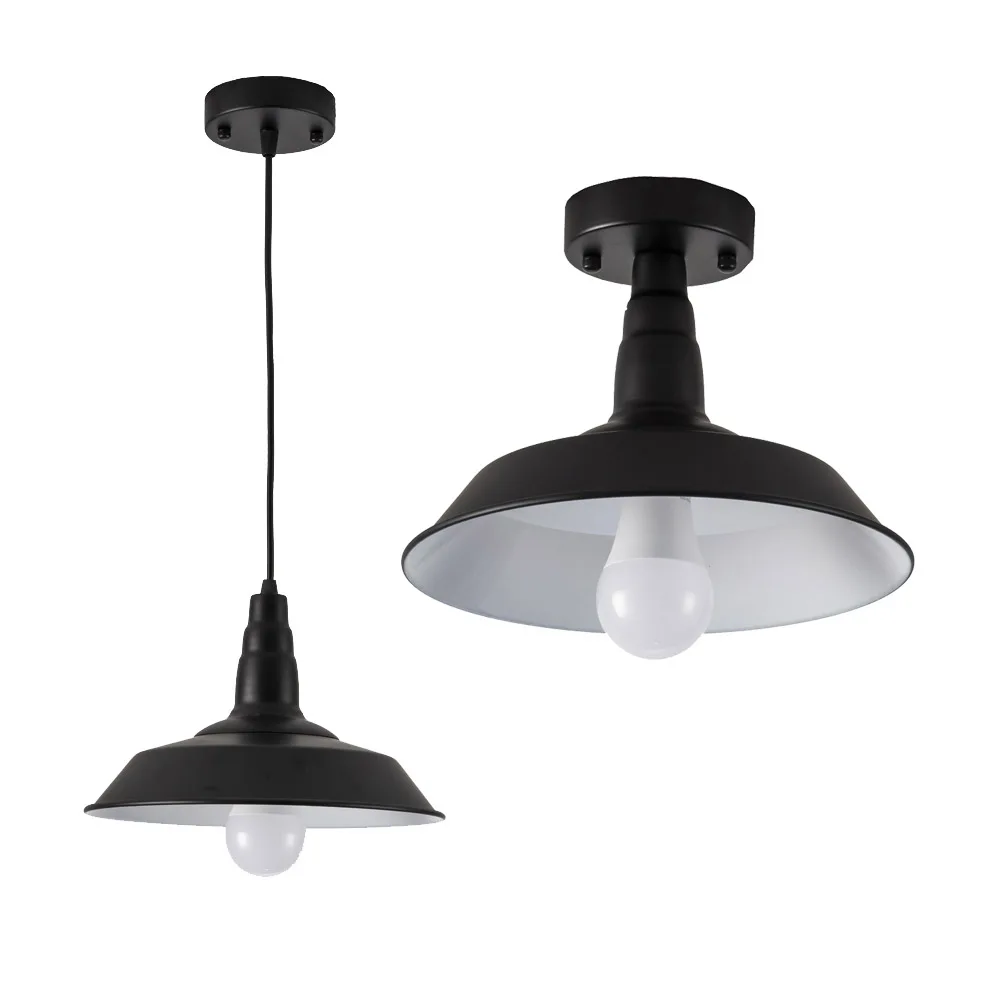 Черный винтажный подвесной светильник в стиле индастриал скандинавский