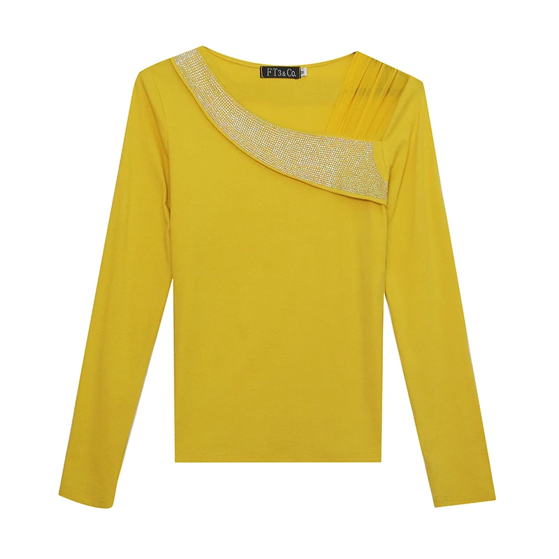 Женская футболка Новинка Весна 2022 модные повседневные топы с длинным рукавом и