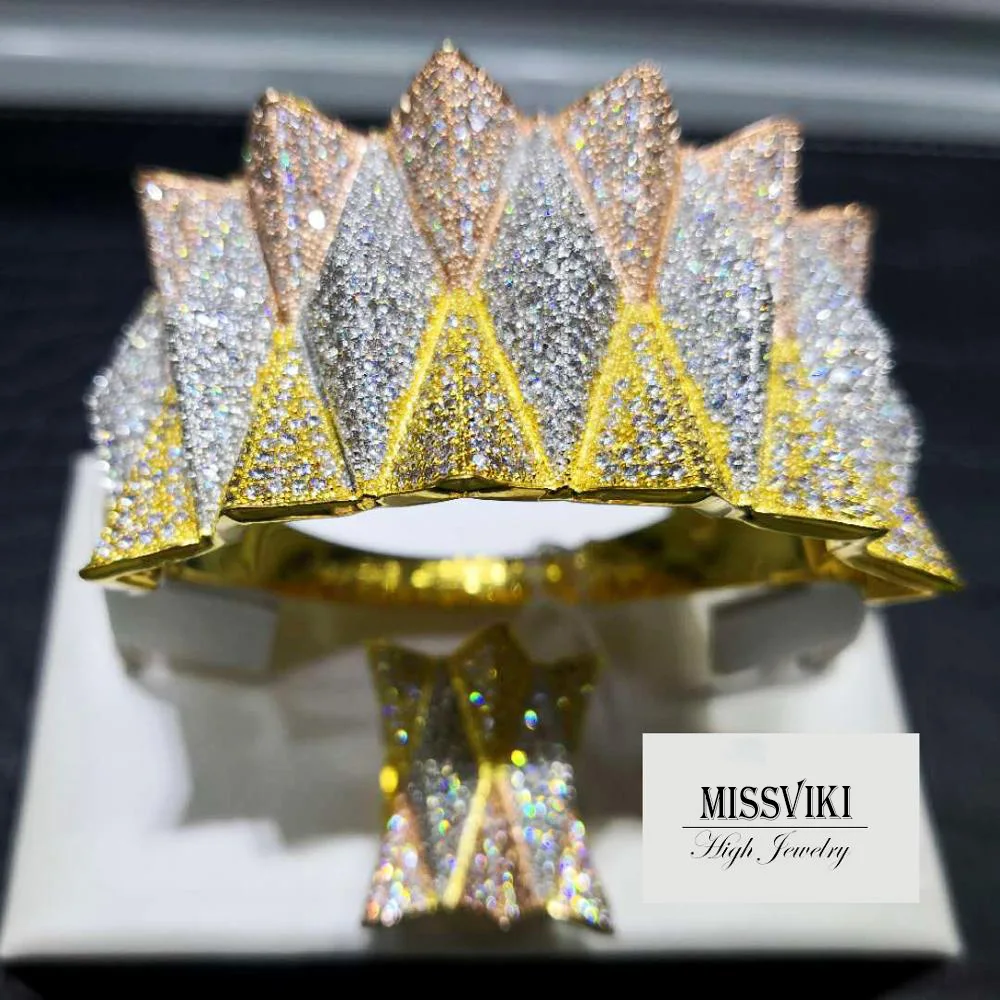 

missvikki Brand Luxury Bold African Bangle Ring Set For Women Cubic Zircon Pave Party Wedding Saudi Arabic Dubai Jewelry Sets
