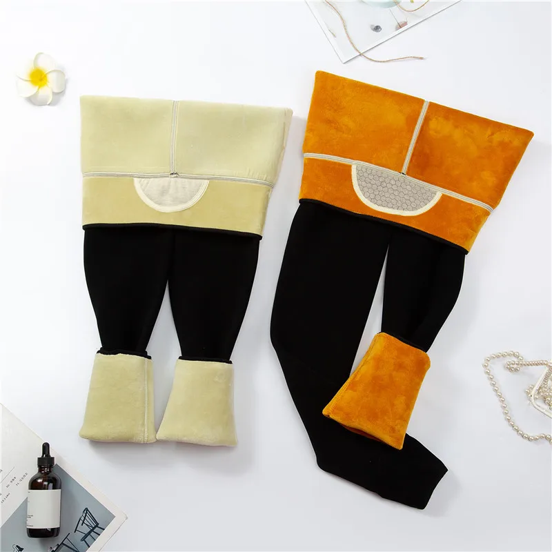 

Женские бархатные леггинсы Makuluya, утепленные эластичные леггинсы с высокой талией, 600 г, L6