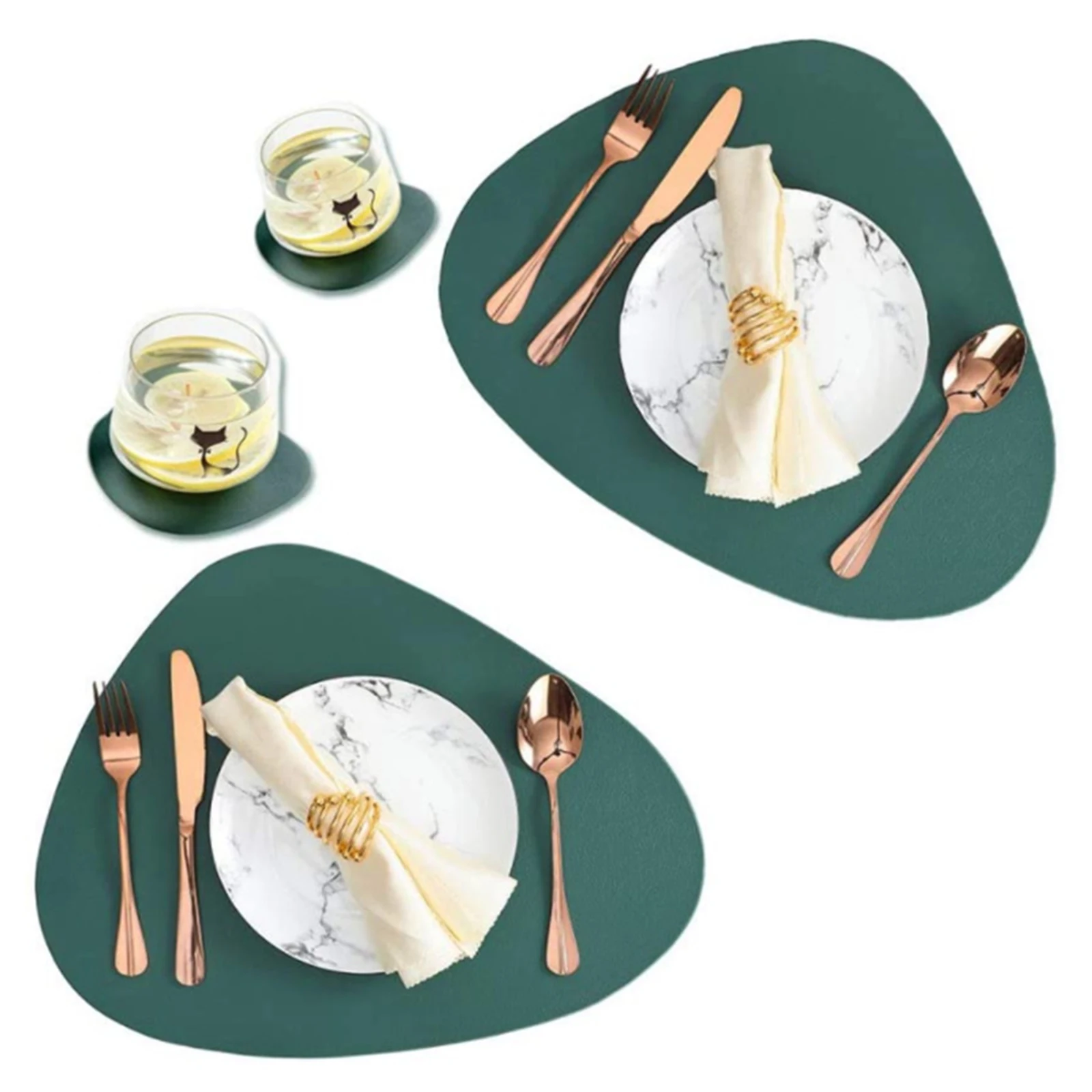 

Из искусственной кожи салфетки, коврик для стола, маслостойкий коврик для украшения дома