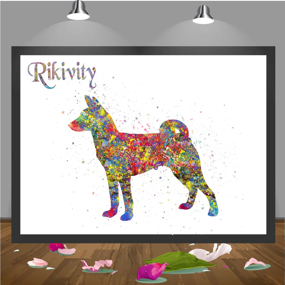 Rikivity Basenji плакаты с изображениями собак Печать холст картина настенные