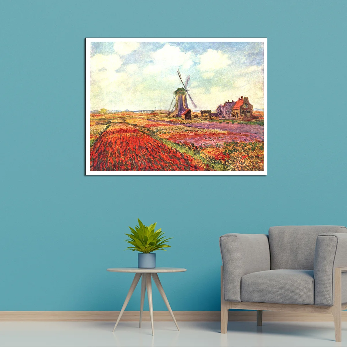 Картина маслом Monet's Works тюльпаны в Голландии живопись на холсте современное