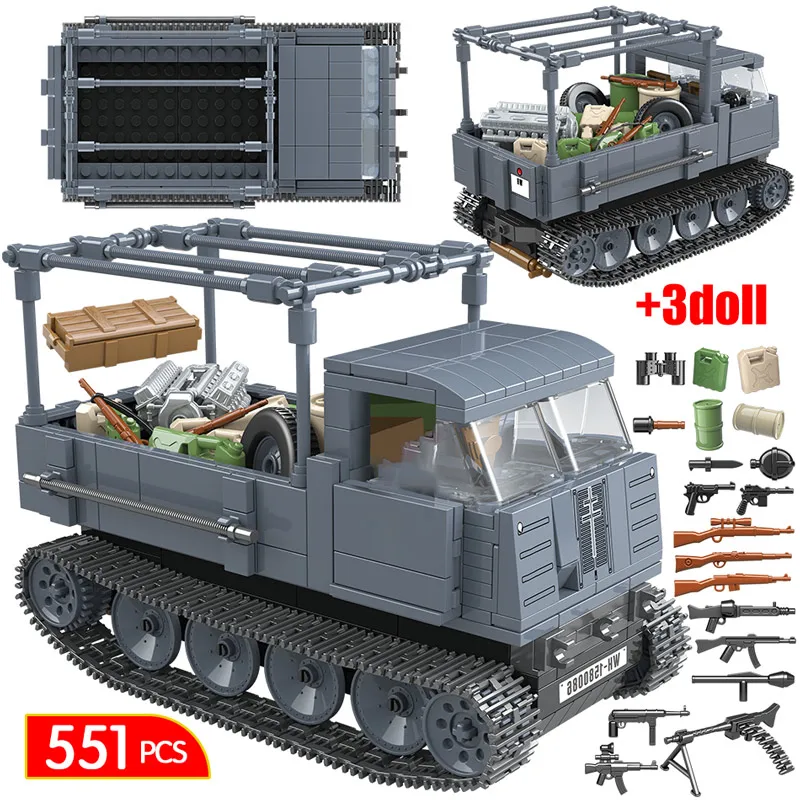 Бронированный военный автомобиль игрушечные блоки для детей 551 шт.|Блочные