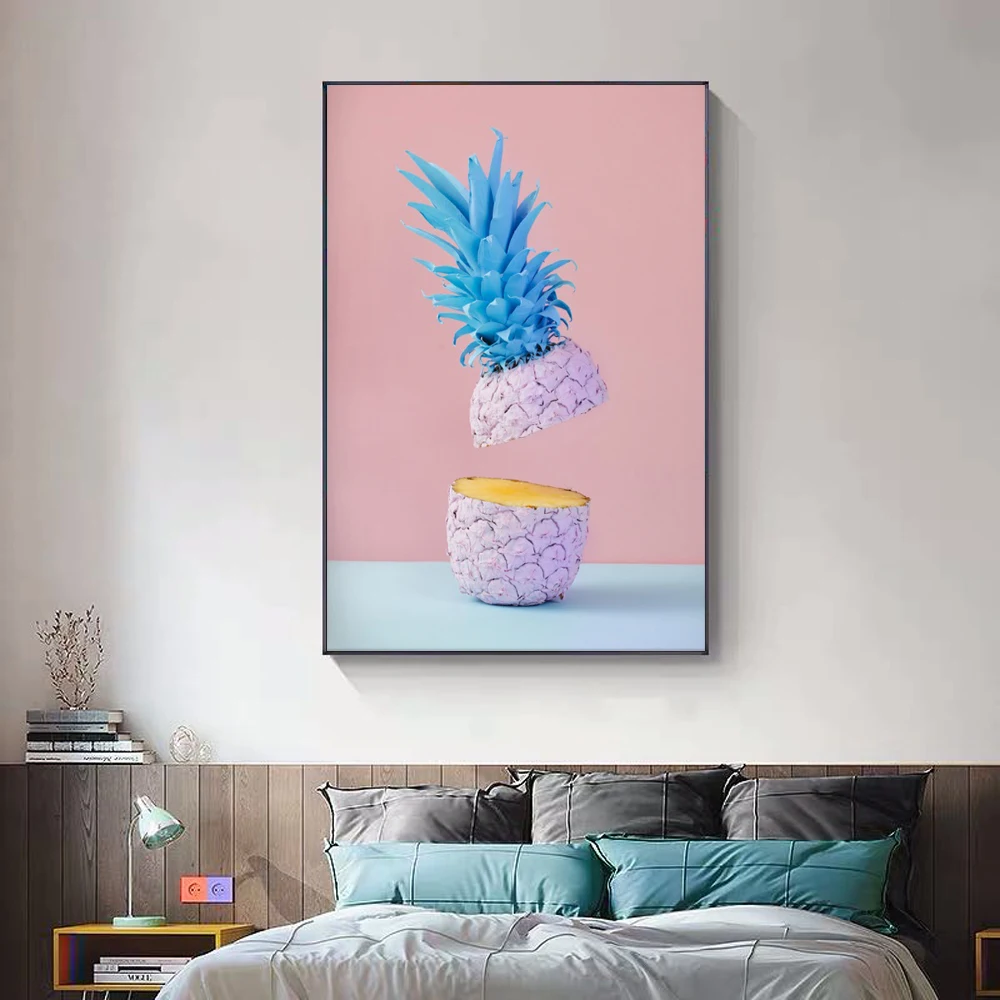 Креативный постер ананас банан в скандинавском стиле Настенная картина с