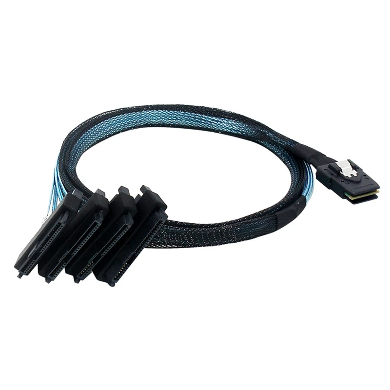 

Mini SAS SFF 8087 to 4 SFF 8482 29+15P SATA Hard Disk Cable All-In-One Hard Disk Data Cable 50cm SATA Cable