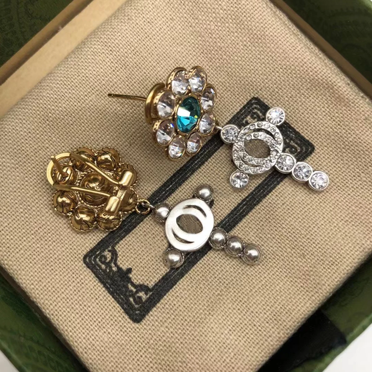 

Original jewelry popular flower earrings 2021 trend solid color Cross Earrings Gold jewelry S925 Sterling Silver postage free gi