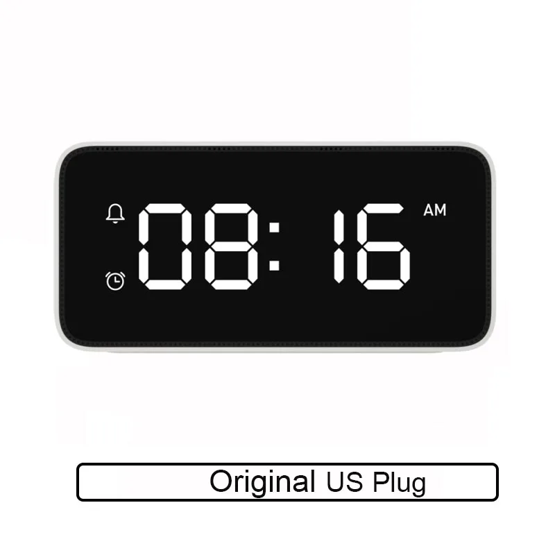 Original US Plug Xiao mi Xiaoai Смарт Dersktop будильник ABS стол автоматическое время голосовой трансляции калибровки работы с mi home app часы с сигналом - Цвет: Original US Plug