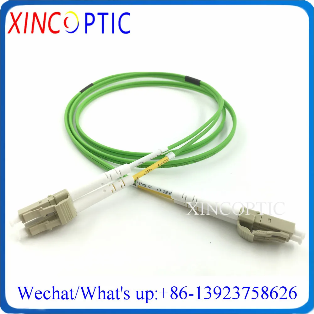 LCUPC-LC/ST/FC/SCUPC MM DX OM5 2.0 мм куртка ПВХ 15M Цвет Лайм зеленый цвет многорежимный