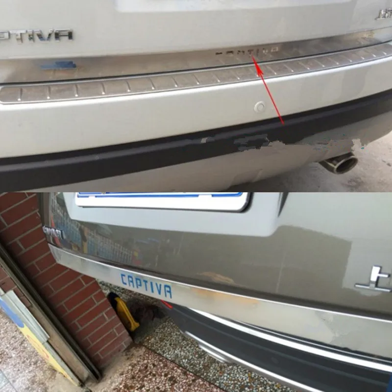 Для 2007- Chevrolet CAPTIVA Высококачественная хромированная Задняя Крышка багажника из нержавеющей стали отделка автомобиля Стайлинг