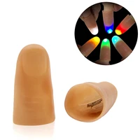 creative magic finger thumbs led red light up toys for adults children kids gift magic toy jokes professional magic tricks props