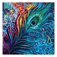 full squareround drill 5d diy diamond painting peacock feathers 3d rhinestone embroidery cross stitch 5d decor gift