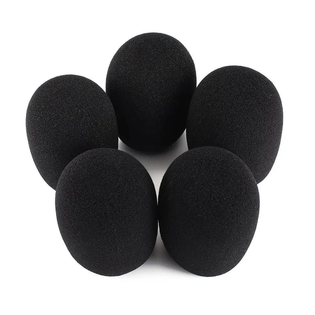

Headset Replacement Foam Microphone Cover Telephone Headset Mic Cover Microphone Windscreen Windshied Headset Foam 5 PCS