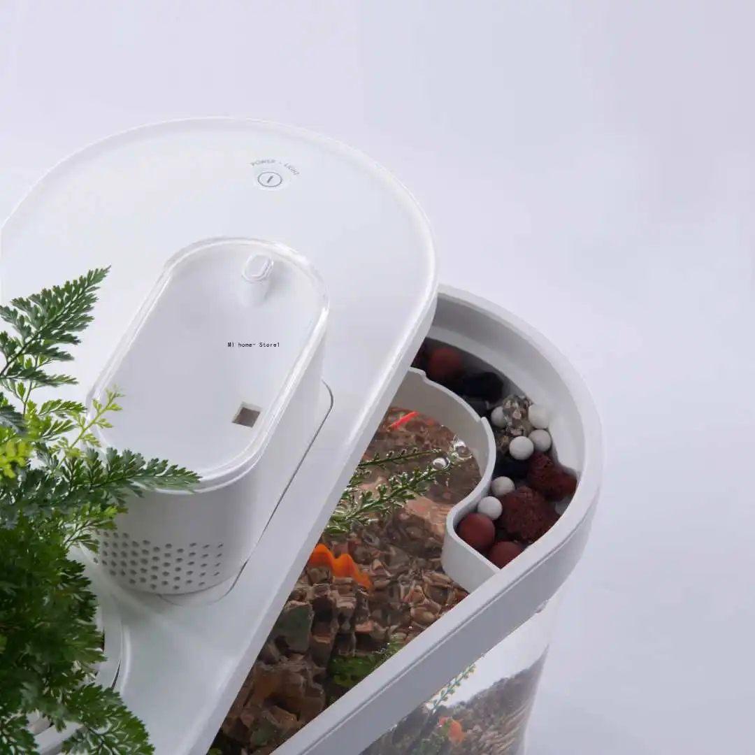 Xiaomi Geometry Amphibious Eco Fish Tank Pro Automatic Timing Feeding Wifi Smart Box Work With Mijia Full Color Gamut Lighting |
