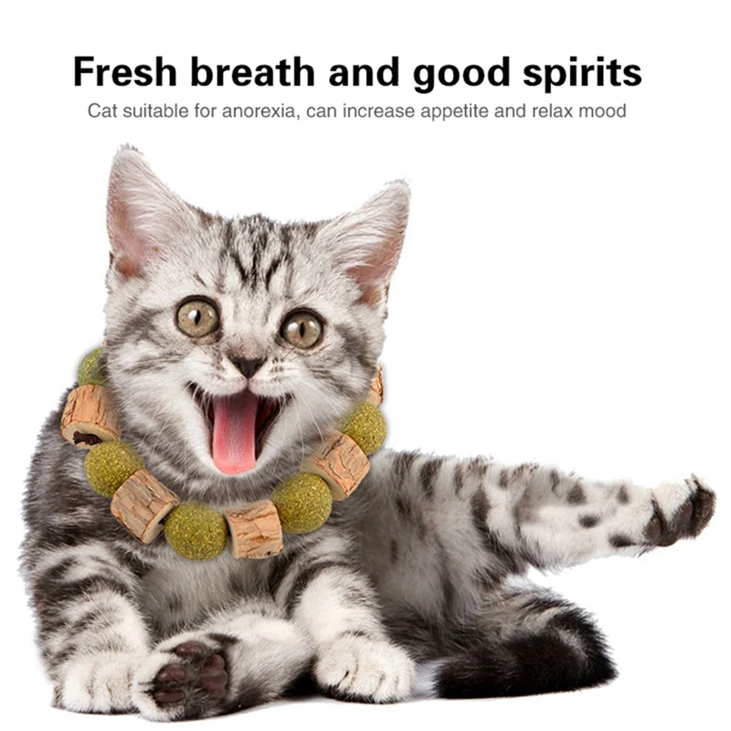 Necklace Shaped Cat Chew Toy Catnip Silvervine String For Pet Interactive Supplies Kitten Teeth Cleaning | Дом и сад