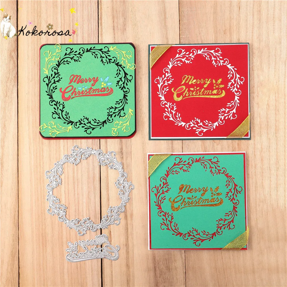 Металлические штампы с рождественскими буквами Kokorosa новинка для изготовления