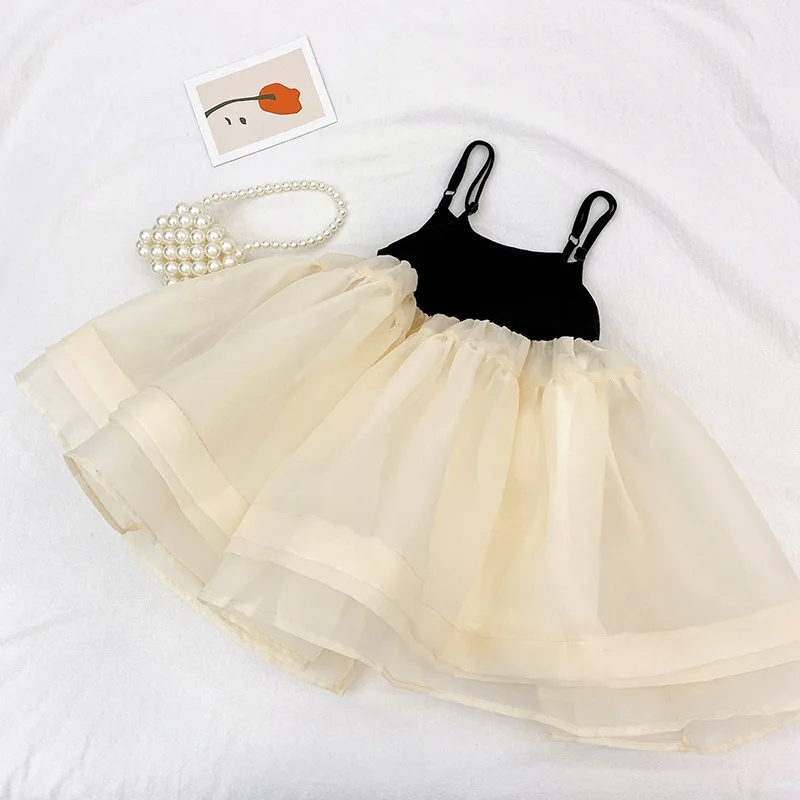 

Girls Sling Stitching Fairy Puffy Princess Dress Kids Dresses for Girls Toddler Clothes Flower Dresses Kids Dresses for Girls