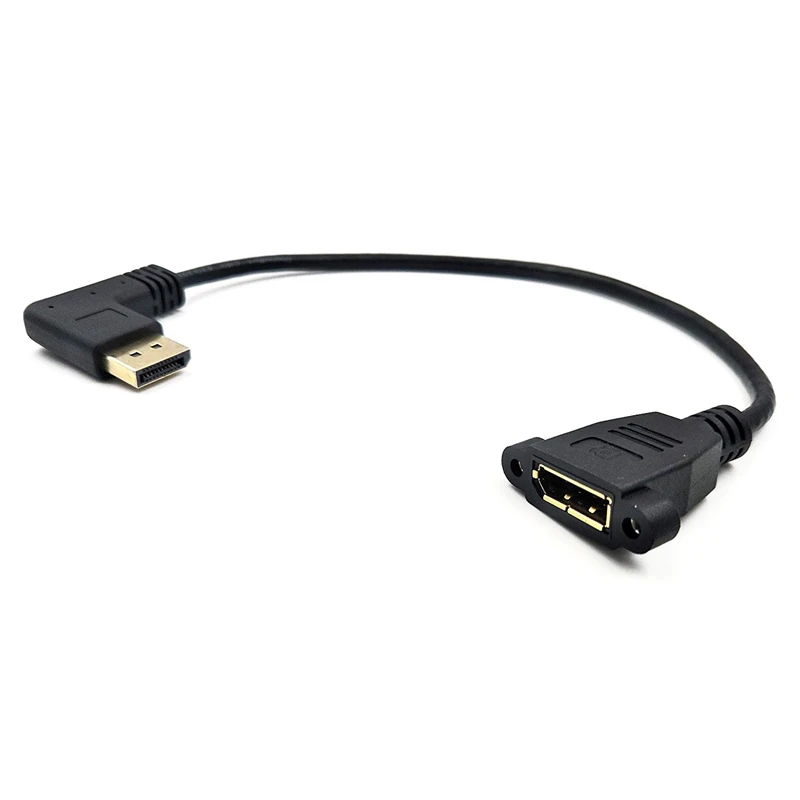 DP к кабелю 12 дюймов/30 см левый угол 90 градусов Displayport (DP) папа DisplayPort женский с