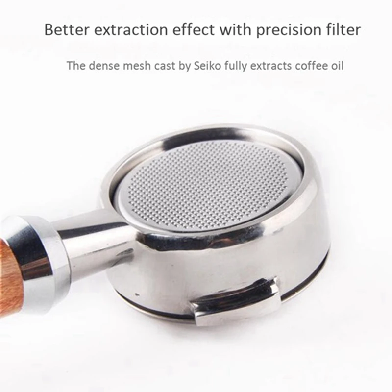 

58mm Espresso Funnel with 58MM Bottomless Portafilter Espresso Coffee Machine Wood Handle Filter Basket