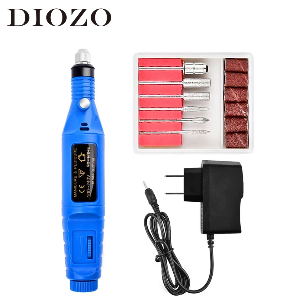 Машинка для маникюра DIOZO электрическая с набором фрез Профессиональный аппарат