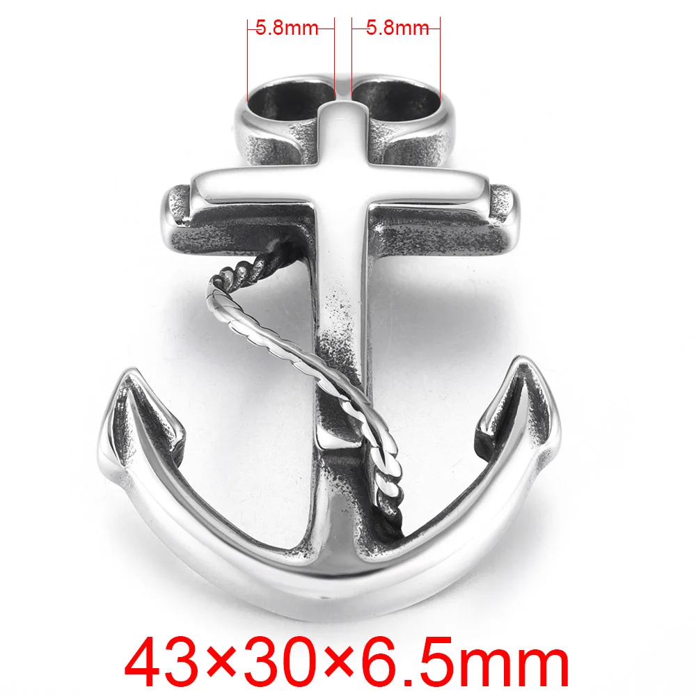 Anchor 4 Нержавеющая сталь Viking Thor's Hammer крючки изогнутые с двойным отверстием 6 мм для изготовления браслетов ювелирных изделий фурнитура для самостоятельного изготовления аксессуаров - Цвет: Anchor 4
