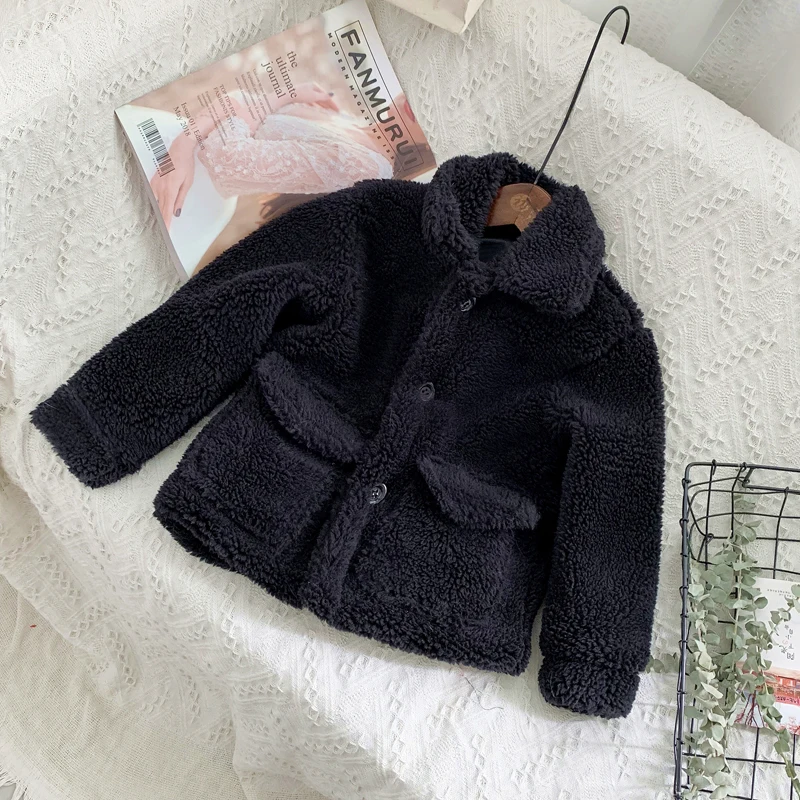 Модное пальто из искусственного меха для мамы и дочки г., повседневная осенне-зимняя шерстяная куртка с мехом, теплая верхняя одежда