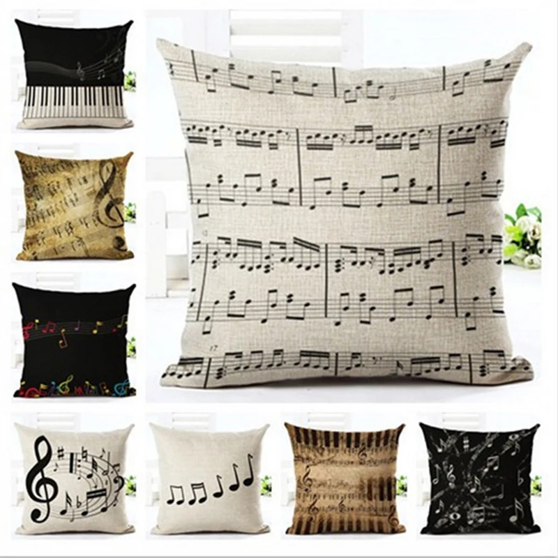 Ретро Чехол для Note Творческий Винтаж музыкальные ноты декоративная наволочка