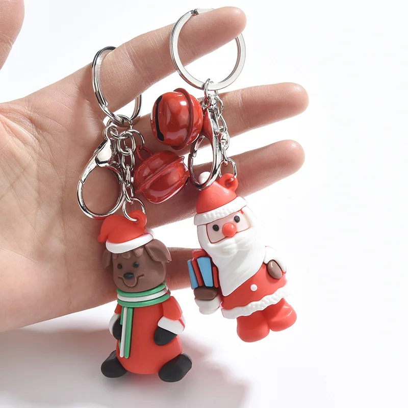 

New Santa Claus Doll Keychain Creative Soft Pendant Cute Car Bag Pendant Event Holiday Gift